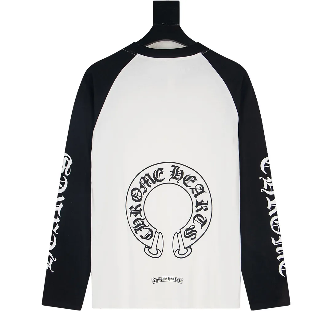 P180 Model No. Y641 Chrome Hearts Foam Horseshoe Long Sleeve T-shirt Chrome Hearts Autumn and Winter Counter's new fashionable casual bottoming long-sleeved T-shirt is made of imported high-density cotton fabric and exquisite original logo. It has excellent comfort and breathability. It is soft, anti-wrinkle, elastic and has excellent drape. It can be worn alone or layered. The fabric is soft and not easy to deform. Relaxed OVERSIZE cut. The complete set of excipients is fully packaged. Size: S-XL